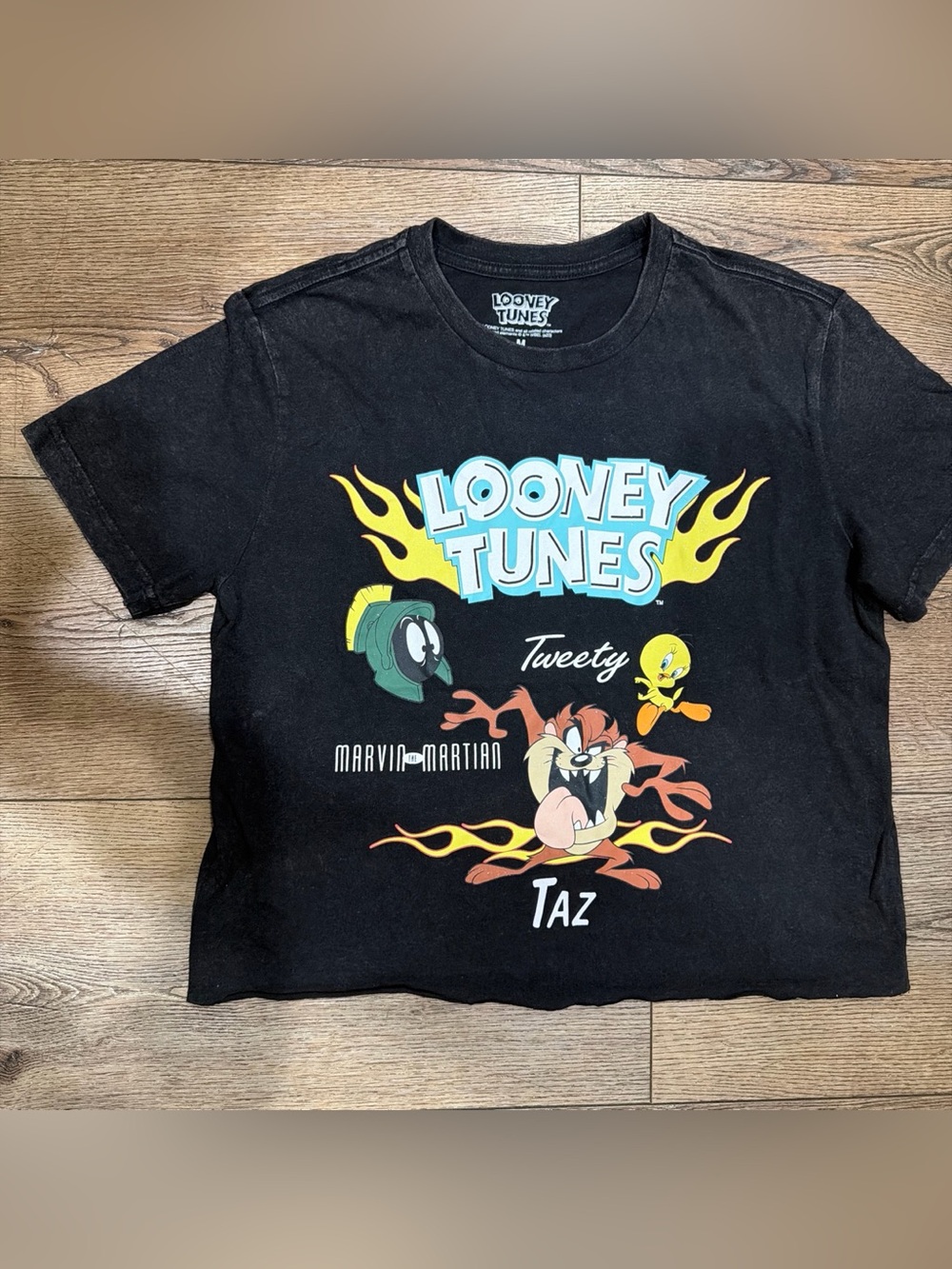 Warner Bros. Black Looney Tunes Graphic Tee with Tweety, Taz & Marvin